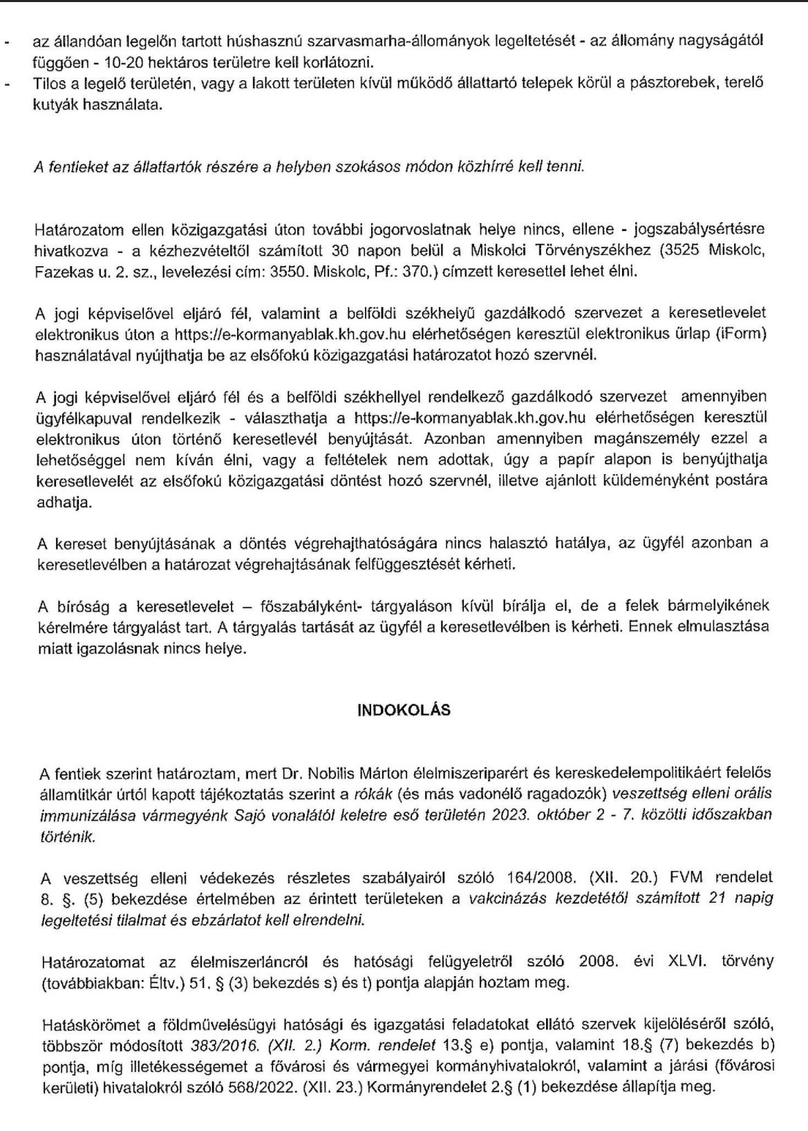 ebzarlat es legeltetes hatarozat 2